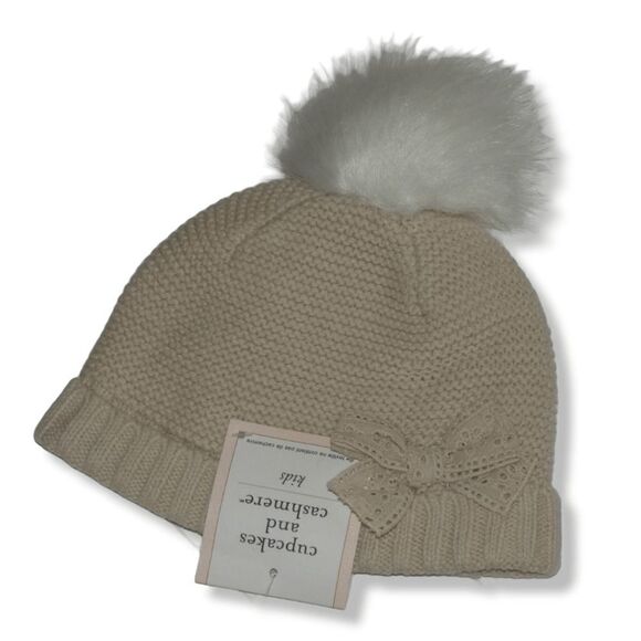 NWT Cupcakes & Cashmere Baby Girl 3pc Sweater Dress Set Oatmeal Bow Knit 24M - Picture 4 of 8